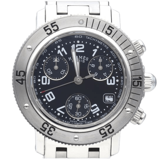 Montre Hermes Montre Clipper Chronograph 58 Facettes MT40221