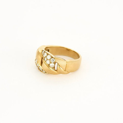 Cartier Bérgamo - Anillo de oro amarillo y diamantes 