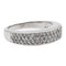Bague 56 Bague en or blanc 18 carats pavée de diamants 58 Facettes 729105CN