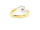 Bague 53 Bague solitaire bicolore en or jaune et or blanc 18 carats diamant 58 Facettes 730600CN