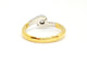Bague 53 Bague solitaire bicolore en or jaune et or blanc 18 carats diamant 58 Facettes 730600CN