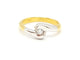 Bague 53 Bague solitaire bicolore en or jaune et or blanc 18 carats diamant 58 Facettes 730600CN