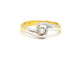 Bague 53 Bague solitaire bicolore en or jaune et or blanc 18 carats diamant 58 Facettes 730600CN