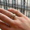 Bague 53 Bague épi en or jaune 18K sertie de diamants 58 Facettes REF24093-256