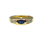 Bague 53 Bague jonc en or jaune 18 carats, saphir et diamants. 58 Facettes AB274