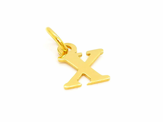 Pendentif Pendentif lettre X en or jaune 18 carats 58 Facettes 797208CD