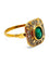 Bague 53.5 Bague en or jaune, émeraude 1 ct et diamants 0,15 ct 58 Facettes