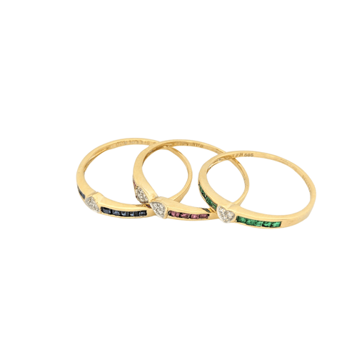 Bague 59 Bague trèfle en or jaune 58 Facettes 29580