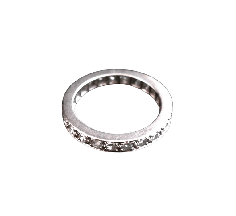 Bague 44 Petite Alliance Platine et Diamants 58 Facettes