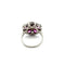 Bague 56 Art déco - Bague en or blanc saphirs roses 58 Facettes 50454