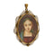 Pendentif Pendentif ovale Madonna peinte en or jaune 18 ct 58 Facettes 8229