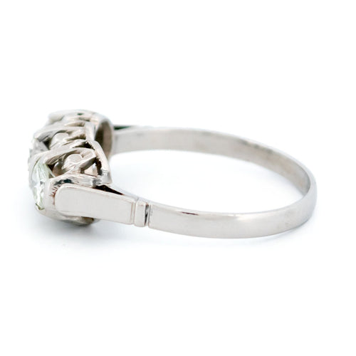 Bague 56.5 Bague rangée de diamants taille ancienne en platine 58 Facettes E21A02E8004B462299BEFEECB2F874FF