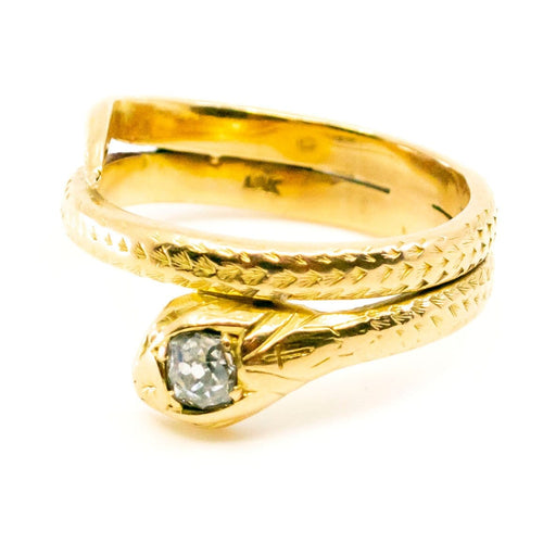 Bague 61 Bague serpent en or 18 ct avec diamant taille coussin 58 Facettes 8453BA8C7C514FD8B8F01E953833235F