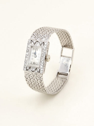 Montre Montre Art déco de dame en or blanc 18 carats et diamants 58 Facettes 1181.7