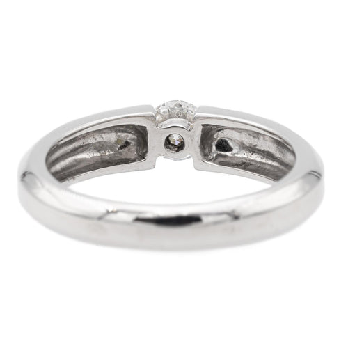 Bague 48 Bague solitaire en or blanc 18 carats avec diamant brillant 0,26 ct 58 Facettes 876345CD