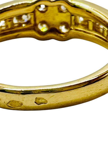 Bague 53 Bague fleur en or jaune 18 carats et diamants 58 Facettes