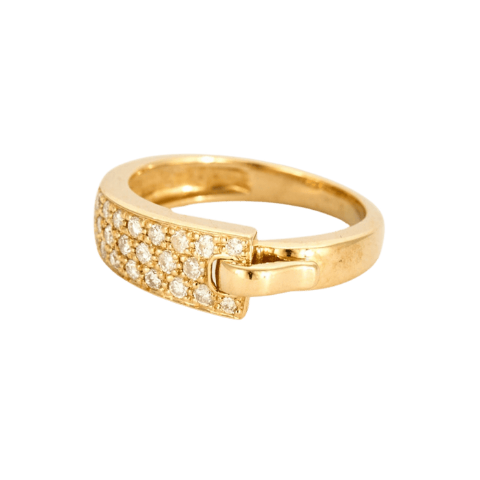 Bague 49 GUY LAROCHE - Bague ceinture or jaune et diamants 58 Facettes GU109