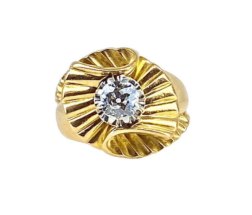 Bague 50.5 Bague en or jaune, diamant, vers 1940/1960 58 Facettes AB466