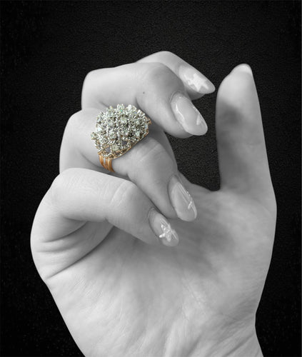 Bague Bague en diamants entrelacés des années 1950 58 Facettes