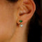 Boucles d'oreilles Boucles d'oreilles - Émeraudes et perles Akoya en or jaune 14 kt 58 Facettes E008