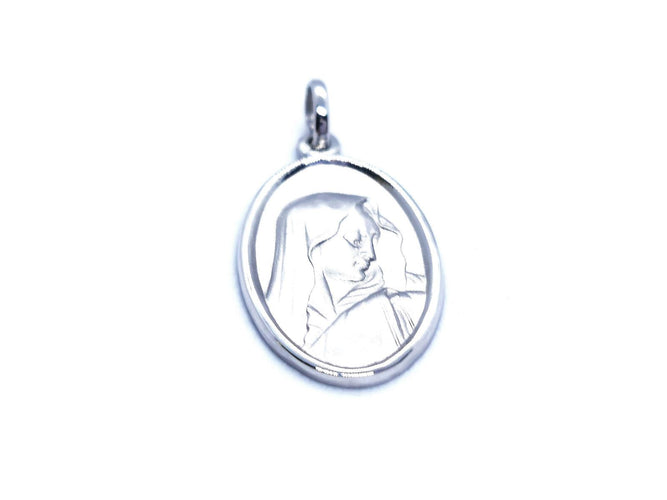 Pendentif Pendentif religieux en or blanc 18 carats 58 Facettes 947616CD