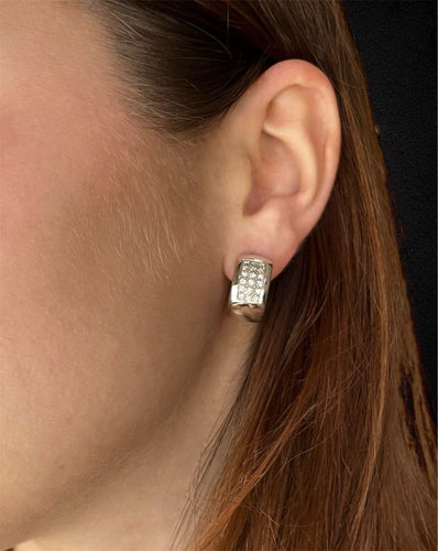 Boucles d'oreilles Boucles d’oreilles - Or blanc et diamants 58 Facettes