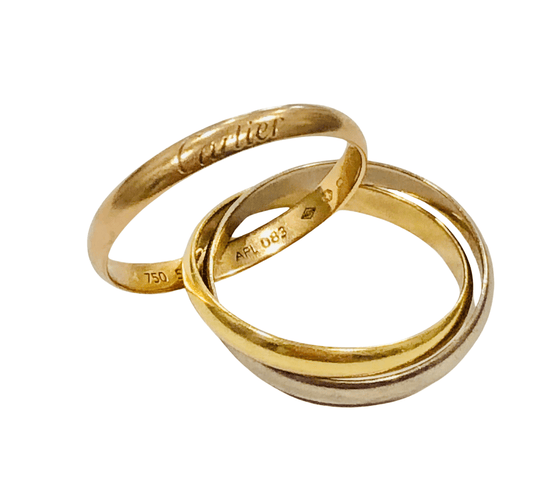 Bague 56 Cartier - Bague Trinity Trois Ors 58 Facettes