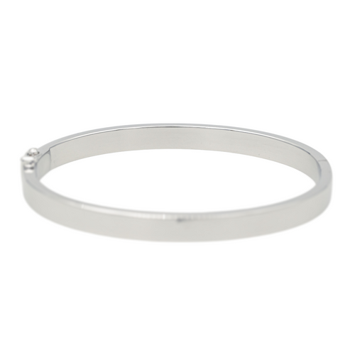 Bracelet Bracelet rigide ouvrant en or blanc 18 carats et palladium 58 Facettes 968092CN