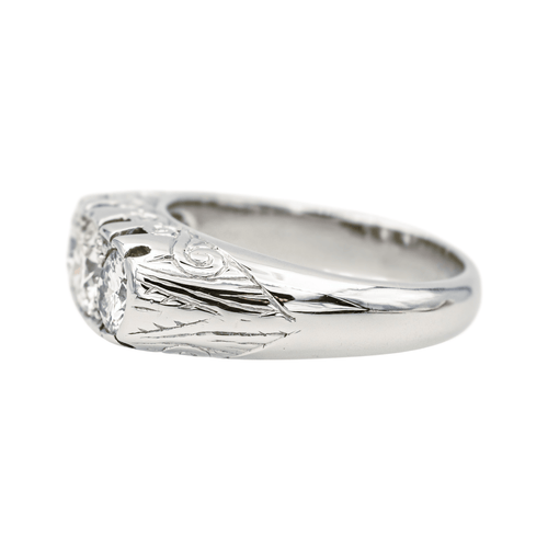 Bague 54 Bague en or blanc 18 carats et diamants taille brillant 58 Facettes 978904CN