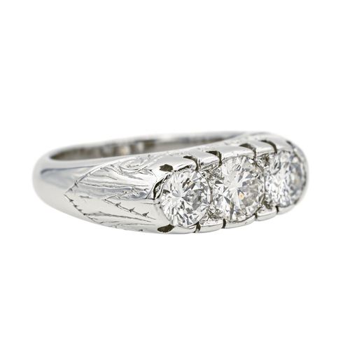 Bague 54 Bague en or blanc 18 carats et diamants taille brillant 58 Facettes 978904CN