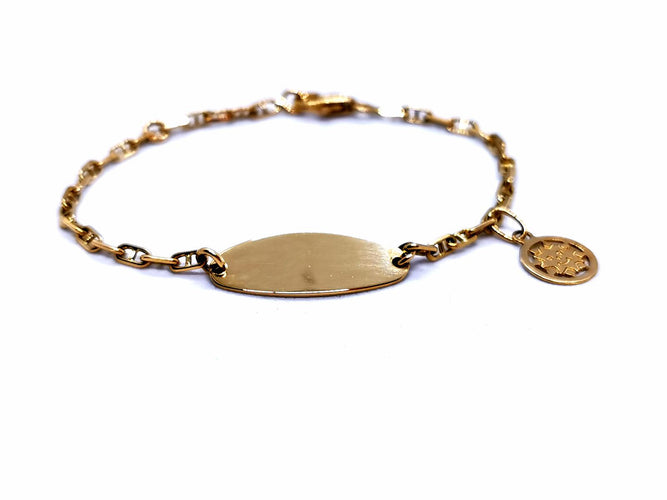 Bracelet Bracelet gourmette bébé en or jaune 18 carats 58 Facettes 997389CN