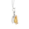 Collier Gorà - Collier à pendentif en or blanc 18 ct avec citrine et diamants 58 Facettes 9992