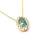 Necklace 18-carat yellow gold necklace with emerald and diamonds 58 Facettes