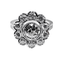 Bague 52 Bague marguerite en or blanc 18 carats : diamant central 1,21 carat 58 Facettes AB333