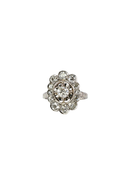 Daisy ring Art Deco diamanten