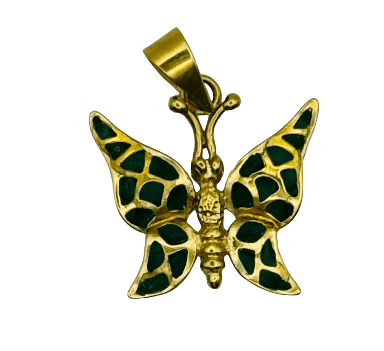 Pendentif Pendentif or jaune émail, forme papillon 58 Facettes 50155