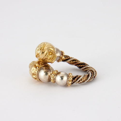 Bague 48 ZOLOTAS - Bague Têtes de lion Argent et Or jaune 58 Facettes KZ2