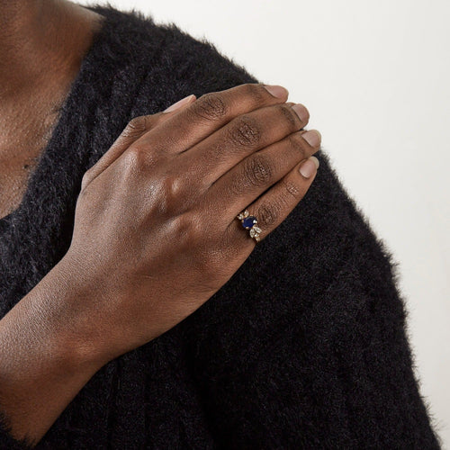 Bague Bague or jaune, saphir et diamants 58 Facettes DV0497-5