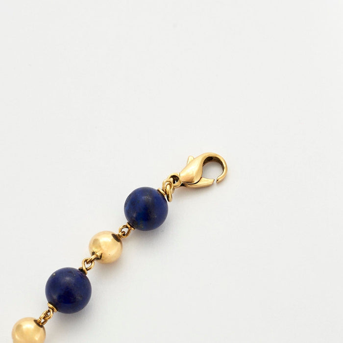 Bracelet Bracelet billes lapis lazuli et or jaune 58 Facettes DV0497-8