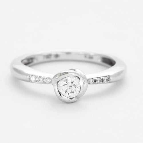 DIDIER GUERIN - bague solitaire or gris