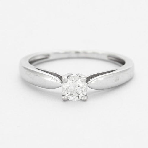 Bague 51 Bague solitaire en or gris 58 Facettes DV0504-4