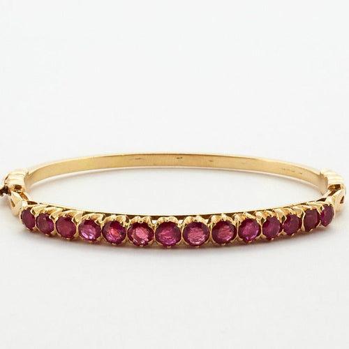 Bracelet Bracelet jonc or jaune et rubis 58 Facettes DV0507-4