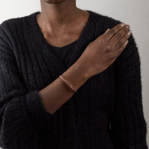 Bracelet Bracelet jonc or jaune et rubis 58 Facettes DV0507-4