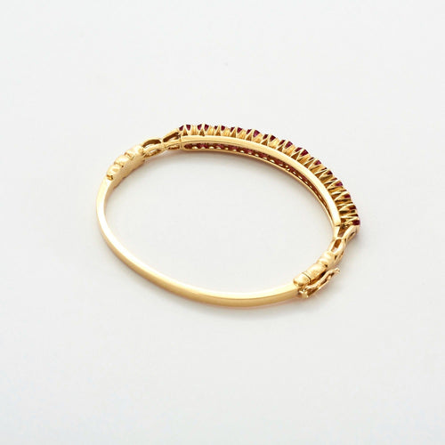 Bracelet Bracelet jonc or jaune et rubis 58 Facettes DV0507-4