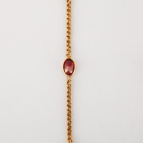 Collier Collier or jaune et grenats 58 Facettes DV0254-10