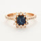 Bague Bague Marguerite Saphir et Diamants sertis sur or rose 58 Facettes DV0510-1