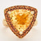 Bague MAUBOUSSIN - Bague PEACE OF COLOR , or jaune, citrine, saphirs oranges 58 Facettes DV0521-1