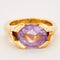 Bague 53 Bague moderniste en or jaune et améthyste 58 Facettes DV0523-4