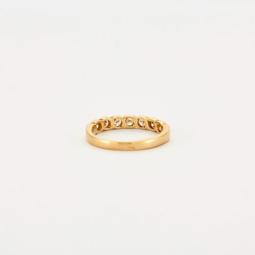 Bague 61 Demi Alliance or jaune et Diamants 58 Facettes DV0538-3