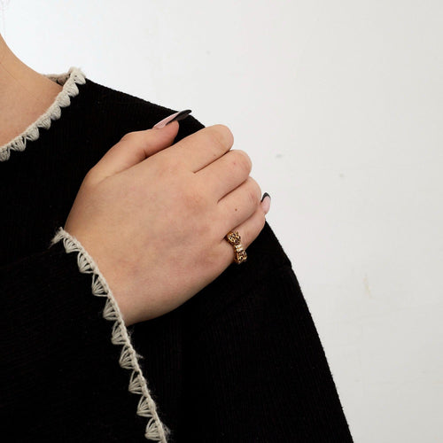 Bague 52 Bague Nœud Diamants et Rubis 58 Facettes DV0542-2